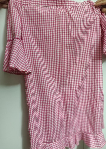 Koton Pembe Nakışlı Elbise - Görsel 5