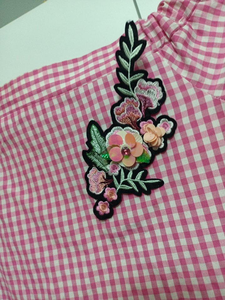 Koton Pembe Nakışlı Elbise - Görsel 3