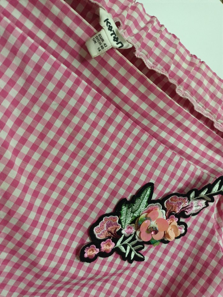 Koton Pembe Nakışlı Elbise - Görsel 2