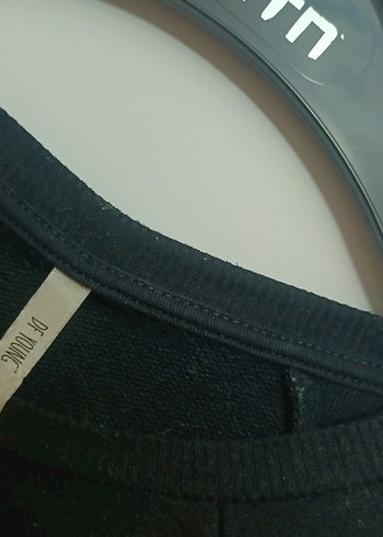 Kadın Siyah Uzun Kollu Desenli Sweatshirt - Görsel 2