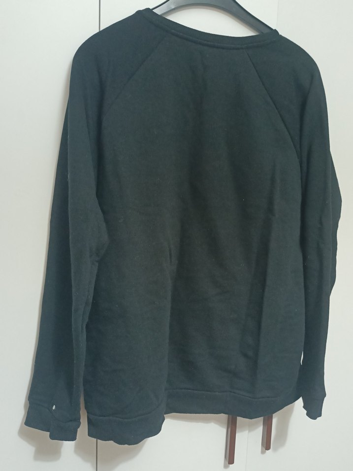 Kadın Siyah Uzun Kollu Desenli Sweatshirt - Görsel 4