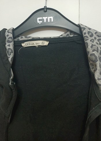 Gri Kapüşonlu Kadın Ceket - Görsel 2