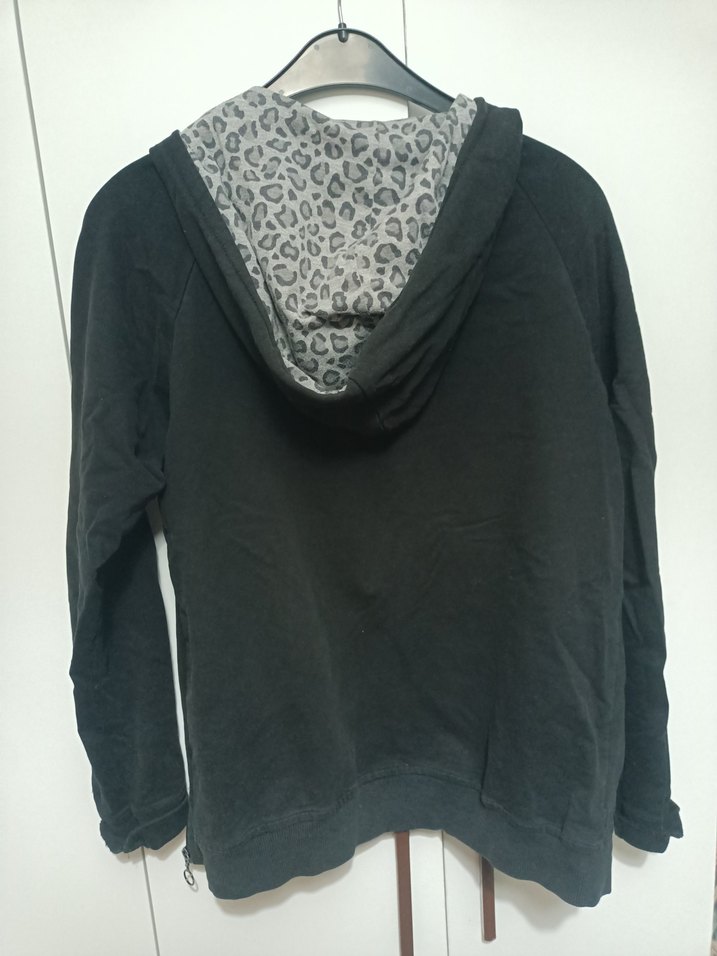 Gri Kapüşonlu Kadın Ceket - Görsel 3