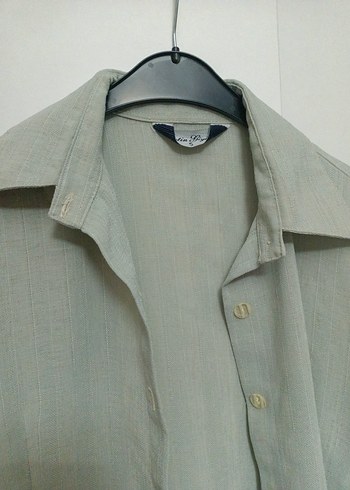 Düğmeli Gri Kadın Gömlek - Görsel 2