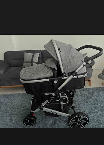 Gri Bebek Arabası Katlanabilir Model