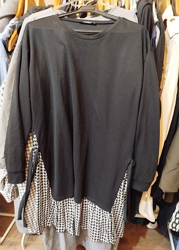 LCW Ekoseli Siyah Hamile Elbisesi - Görsel 4