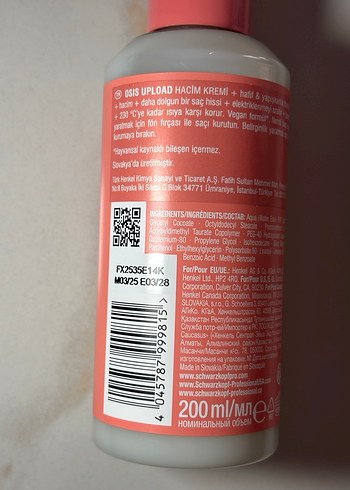 Schwarzkopf OSiS+ Upload Saç Kremi 200 ml - Görsel 3