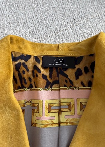 Hardal Sarısı Natürel Süet Blazer - Görsel 4