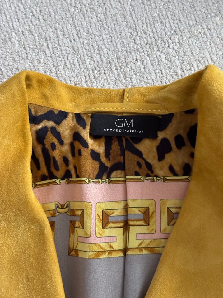 Hardal Sarısı Natürel Süet Blazer - Görsel 4