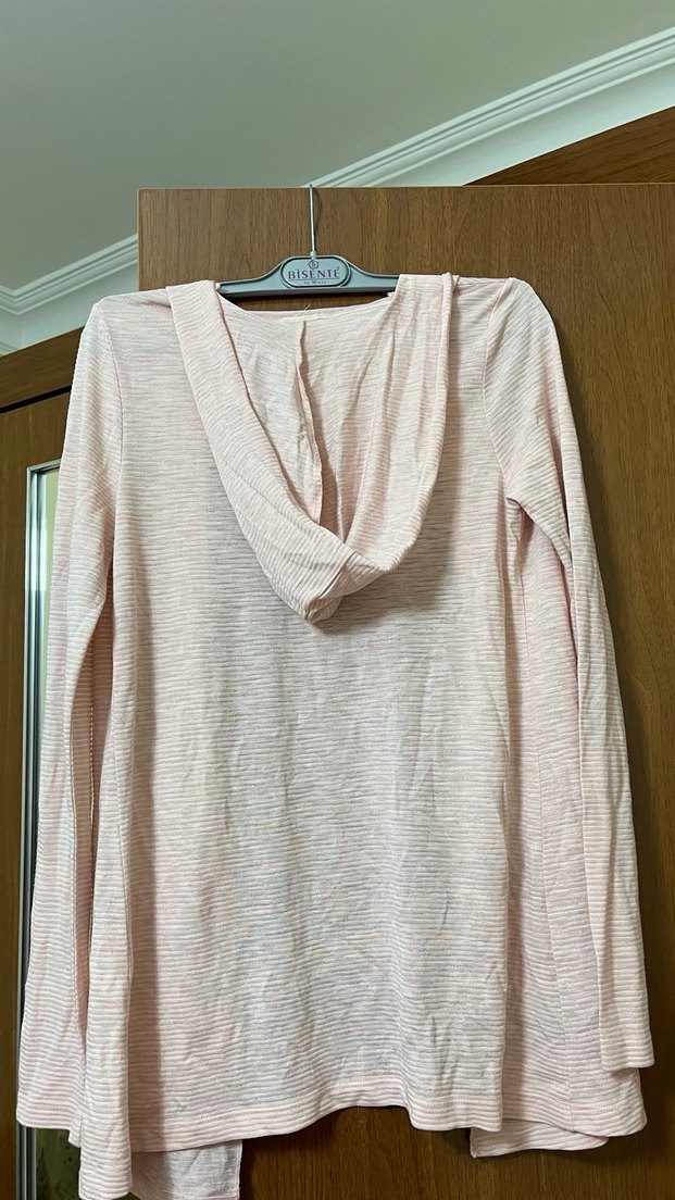 Bej, Uzun Kollu, Midi, Bol Kesim Kadın Hırka - Görsel 2