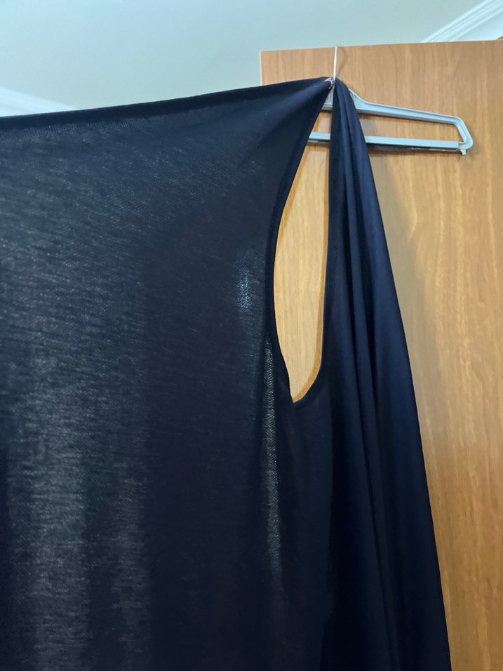 Lacivert Kadın Drapeli Şal - Görsel 2