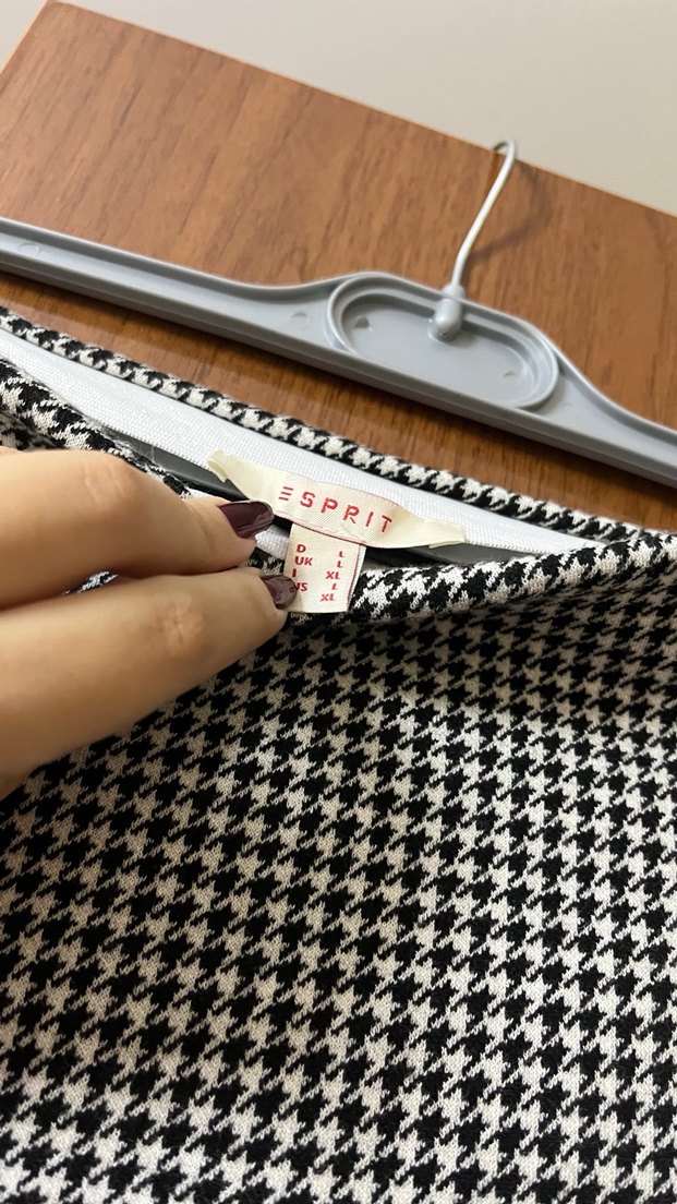 Ekose Desenli Midi Etek - Görsel 2