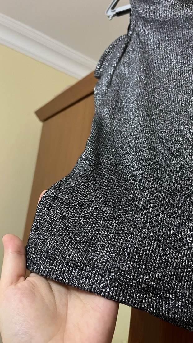 Kadın simli Yarım Omuz Bluz - Görsel 2