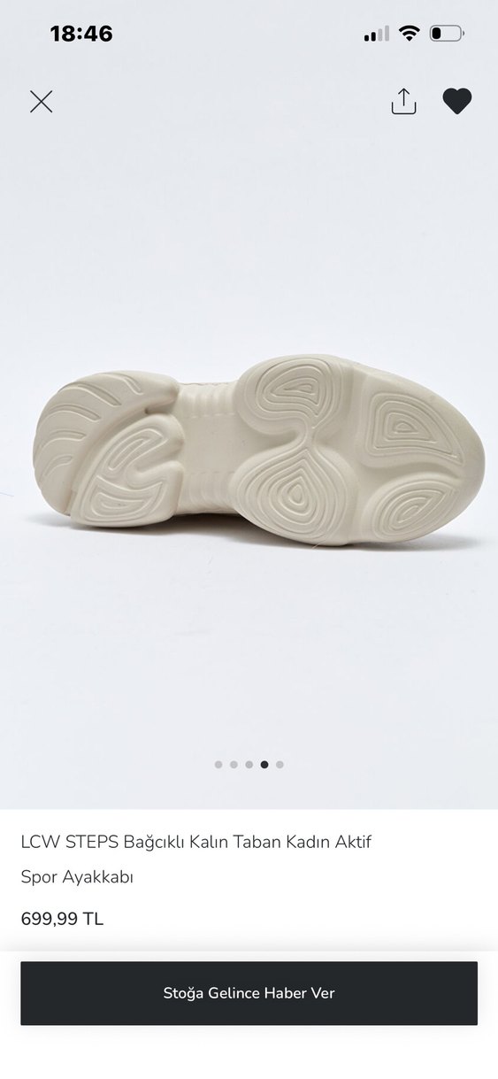 LCW STEPS Bej Kalın Tabanlı Kadın Spor Ayakkabı - Görsel 3