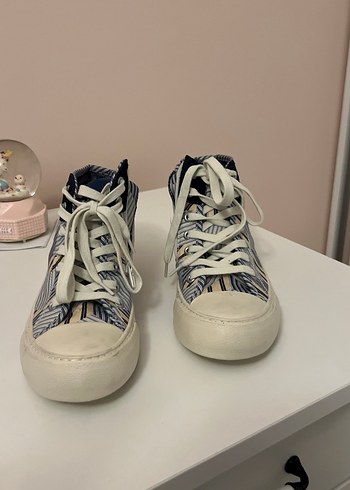 Bağcıklı Beyaz Gri çocuk Sneakers