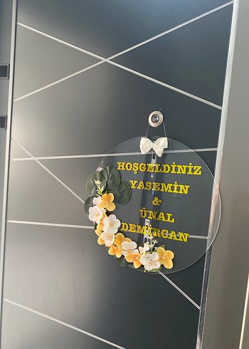  Beden Hoşgeldiniz Yazılı Dekoratif Kapı Süsü