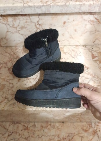 Kürklü Lacivert çocuk  Bot kız erkek çocuk uygun - Görsel 3