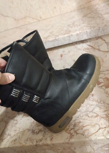 Kahverengi Deri Kadın Dolgu Topuklu Bot - Görsel 3