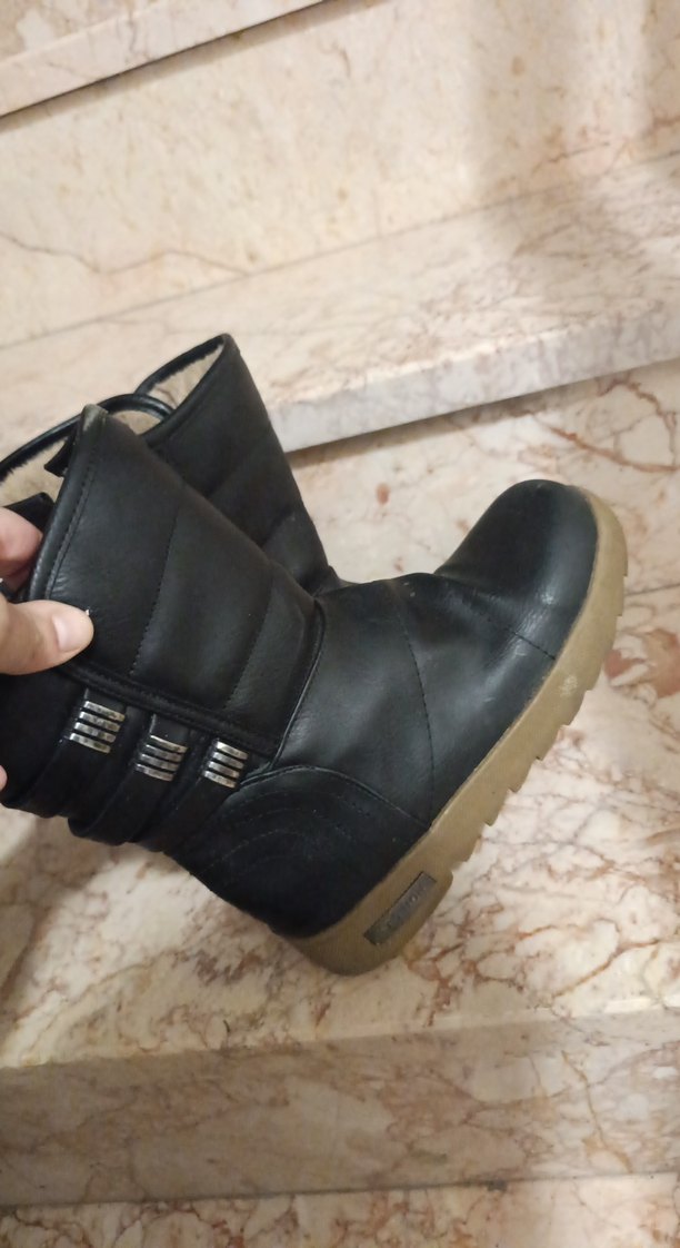 Kahverengi Deri Kadın Dolgu Topuklu Bot - Görsel 3