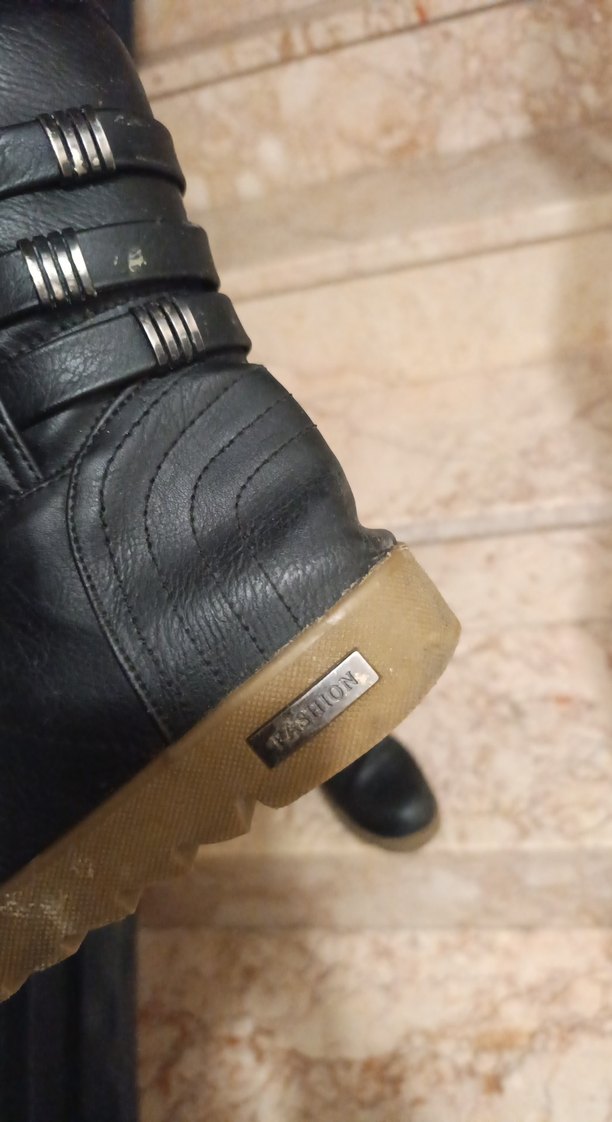 Kahverengi Deri Kadın Dolgu Topuklu Bot - Görsel 4