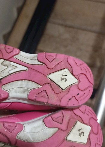 Kız Çocuk Pembe Spor Ayakkabı Velcro - Görsel 3