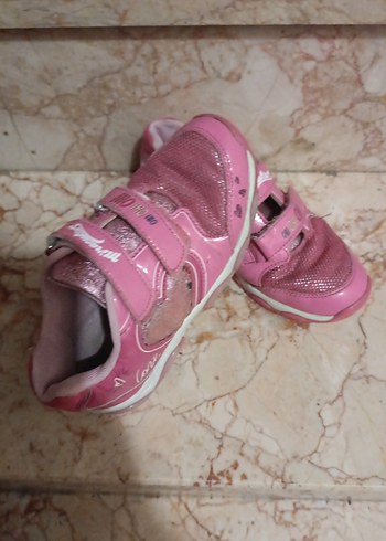 Kız Çocuk Pembe Spor Ayakkabı Velcro - Görsel 2