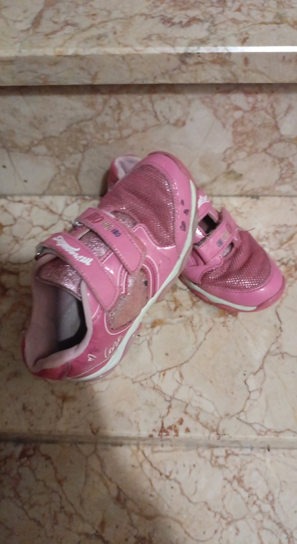 Kız Çocuk Pembe Spor Ayakkabı Velcro - Görsel 2