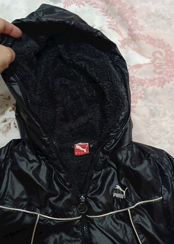 Siyah Parlak Kapüşonlu Fermuarlı Kız erkek içinde uygun - Görsel 4