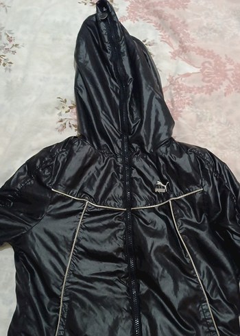 Siyah Parlak Kapüşonlu Fermuarlı Kız erkek içinde uygun - Görsel 2