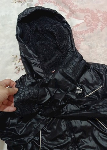 Siyah Parlak Kapüşonlu Fermuarlı Kız erkek içinde uygun - Görsel 5