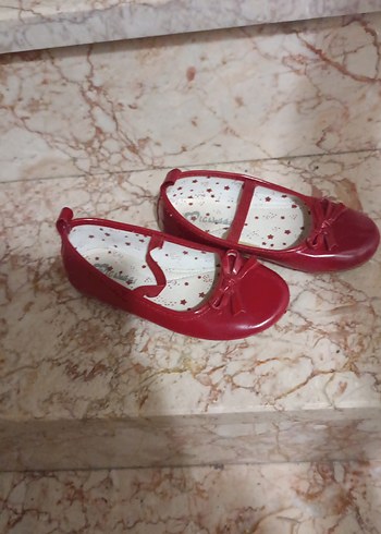 Kız Çocuk Kırmızı Fiyonk Detaylı Babet - Görsel 3