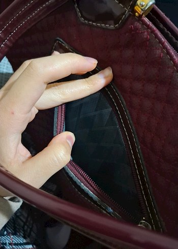 Beden Michael Kors Bordo Deri Kadın Büyük Omuz Çantası
