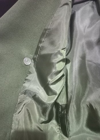 Yeşil Kadın Midi Yün Kaban - Görsel 4