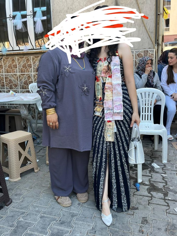 Askılı, Uzun, Drapeli Bohem Kadın Elbise - Görsel 2