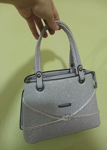 Gri Minimalist Kadın El Çantası - Görsel 3