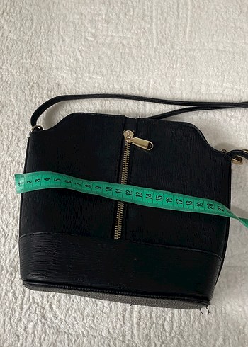 Siyah Deri Kadın Çanta Fermuarlı - Görsel 2