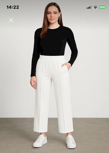 Siyah scuba  Kumaş Kadın Pantolon ( S-M) uyumlu - Görsel 3