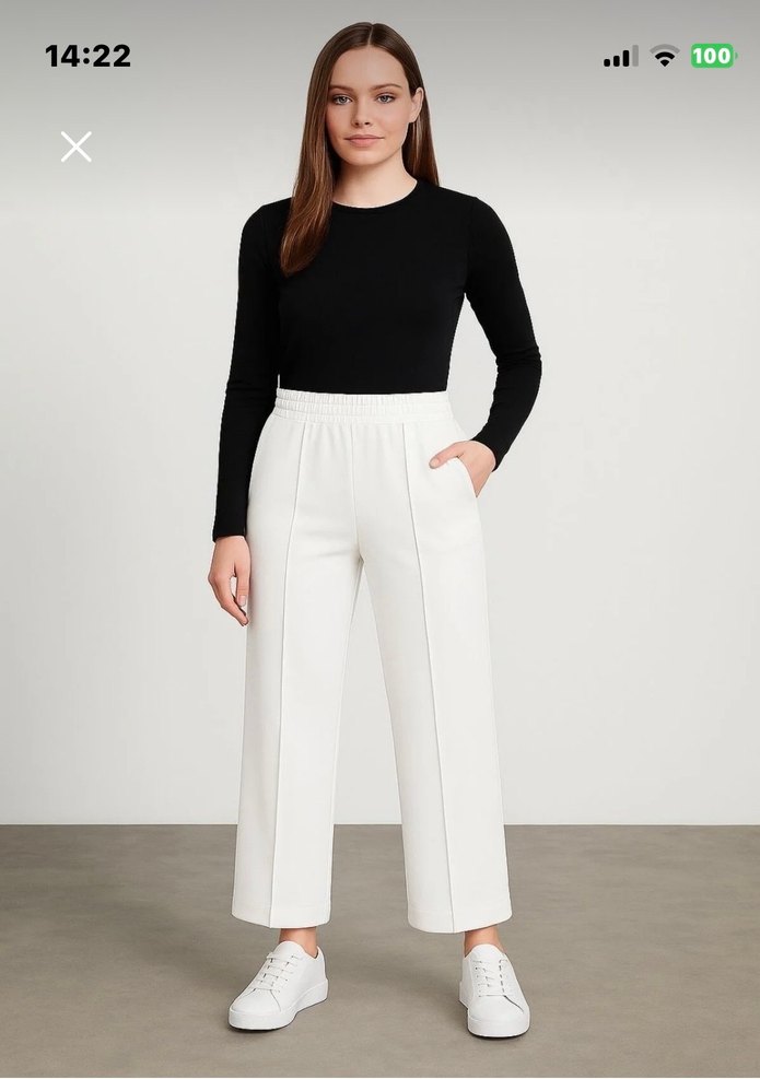 Siyah scuba  Kumaş Kadın Pantolon ( S-M) uyumlu - Görsel 3