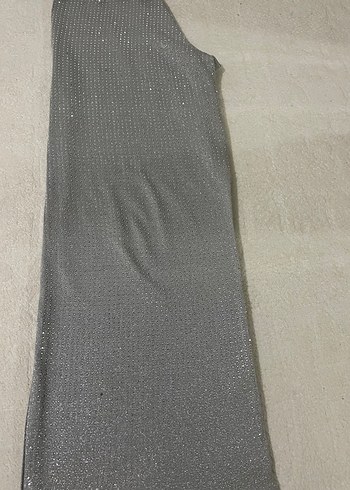 Pul İşlemeli Gri Kadın Midi Kumaş Pantolon - Görsel 2