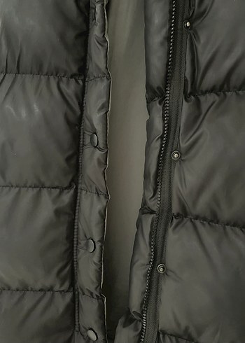 Gri Kapüşonlu Fermuarlı Kadın Yelek - Görsel 4