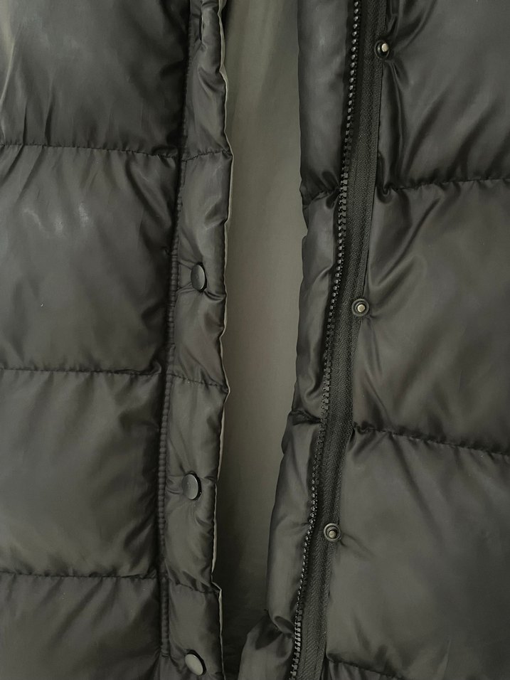 Gri Kapüşonlu Fermuarlı Kadın Yelek - Görsel 4