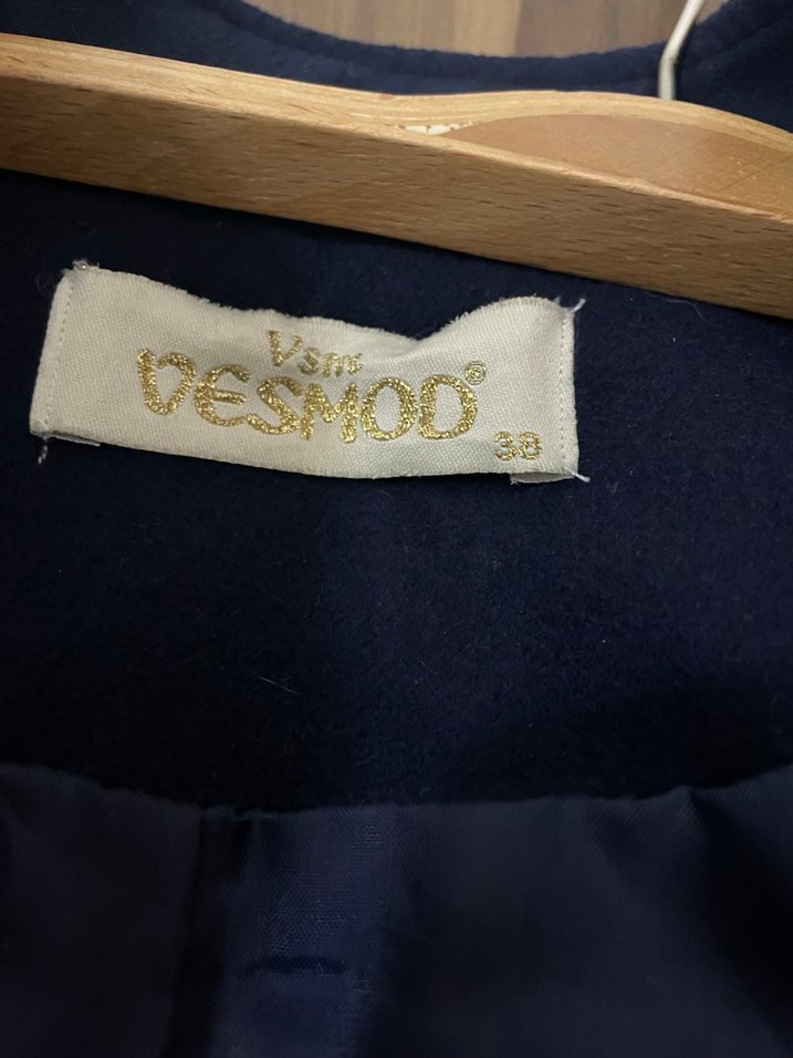 Kemerli şişme kaşe lacivert Uzun Kadın mont - Görsel 3