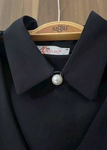 Siyah Kadın Uzun Kollu Gömlek - Görsel 2