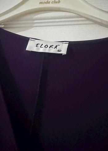 Uzun Kollu Mor Drapeli Kadın Abiye Elbise - Görsel 3