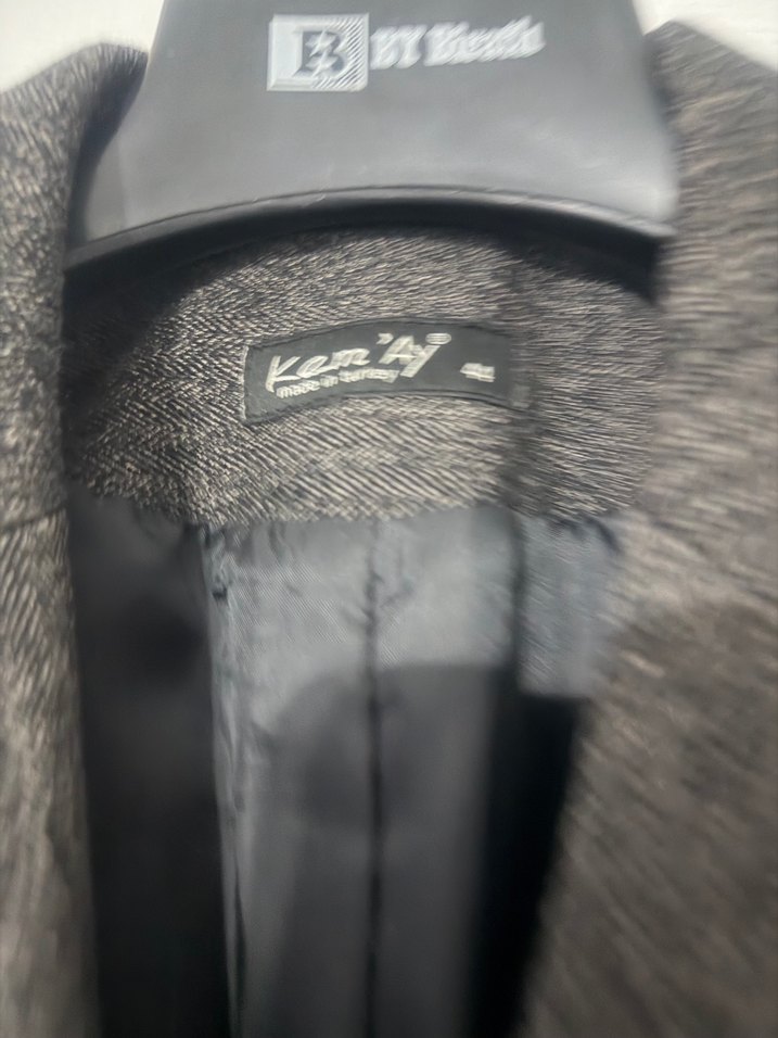 Düğmeli Gri Kadın Blazer Ceket - Görsel 2