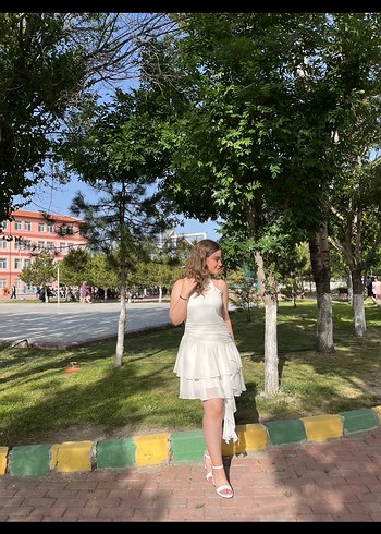 Beyaz Mini BeyaZ Elbise