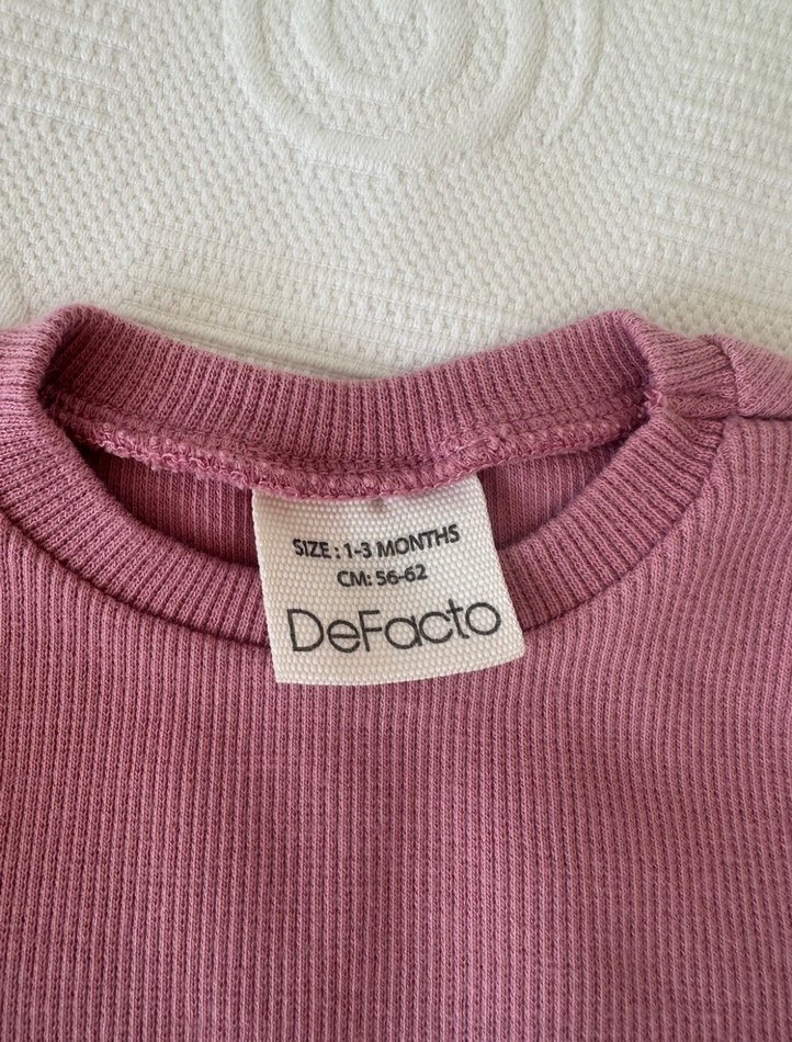 Uzun Kollu Fırfırlı Bebek Çıtçıtlı Body - Görsel 2