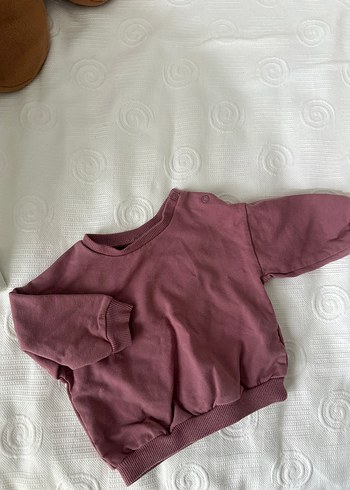 Bordo kız Çocuk Keten Sweatshirt - Görsel 2