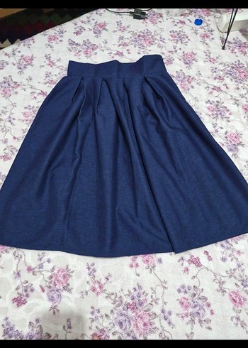 lacivert Bohem  Etek - Görsel 2