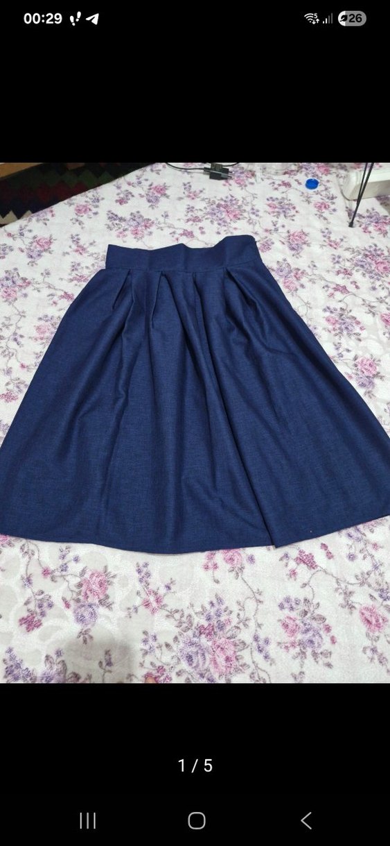 lacivert Bohem  Etek - Görsel 2